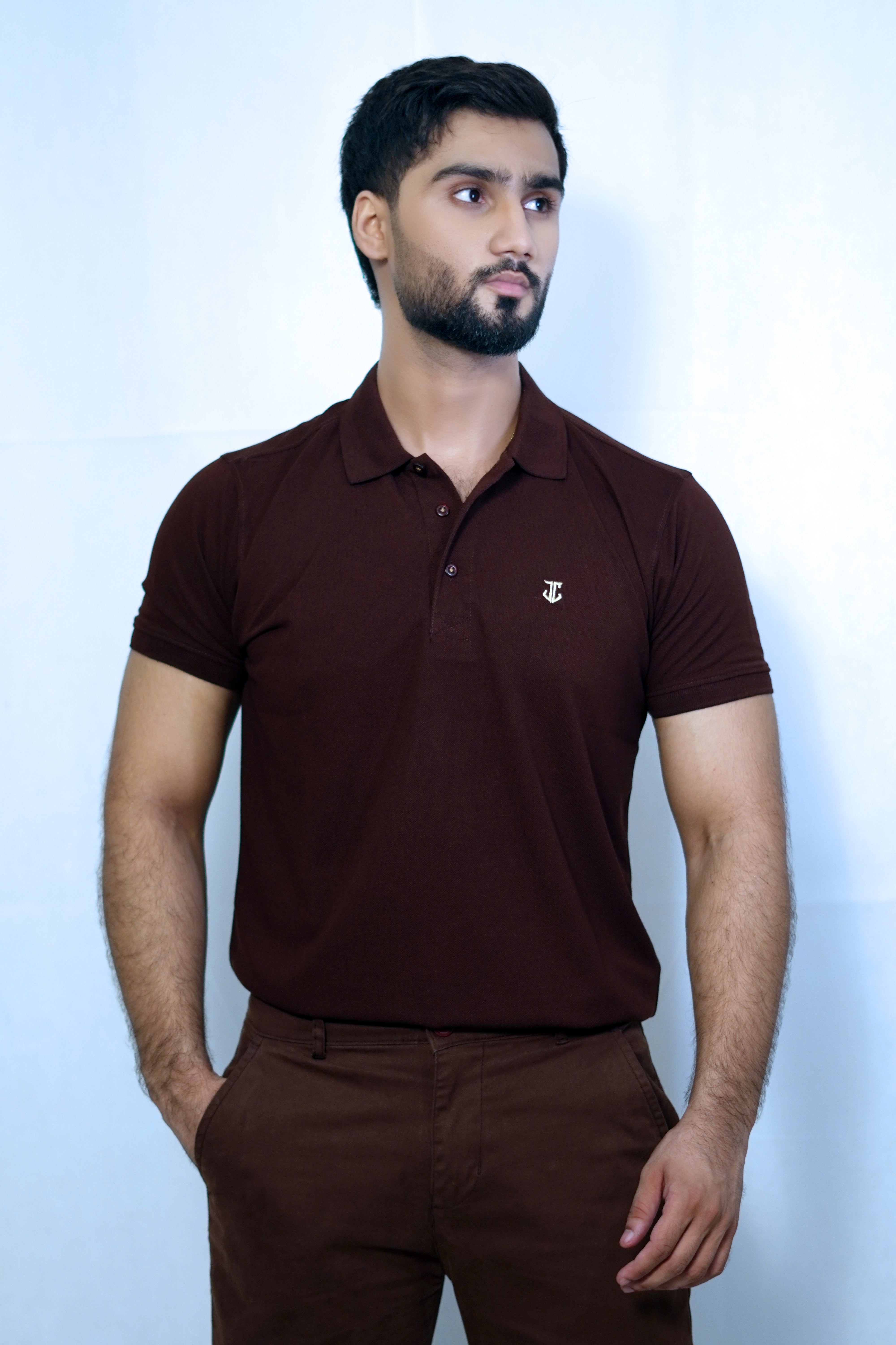 Signature Logo Polo - Brown