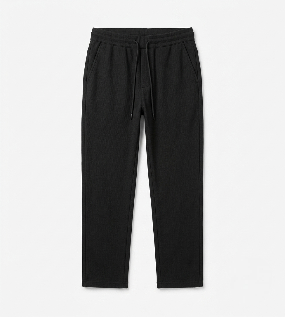 Men's Black Cross Pocket Loose Fit Trousers