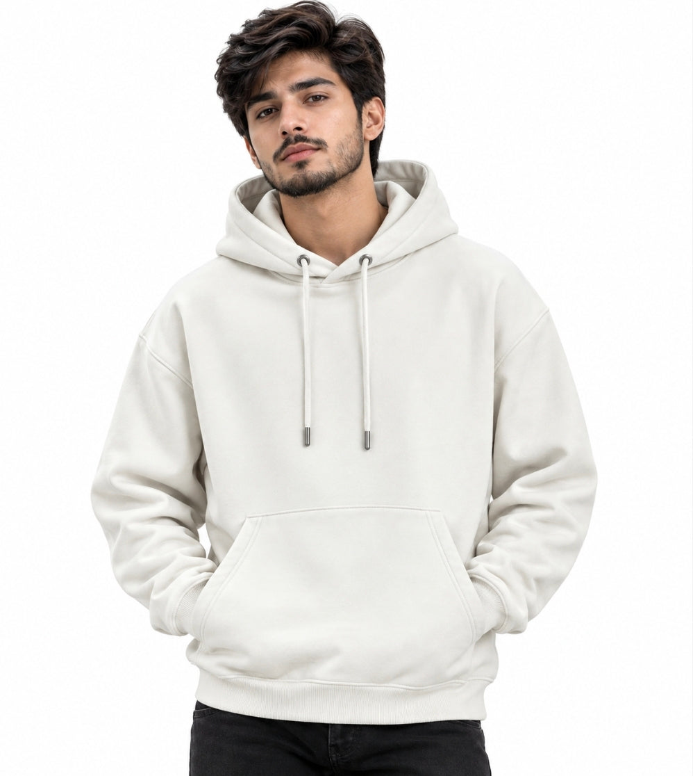 Premium Heavy GSM Essential OFF-White Pullover Hoodie