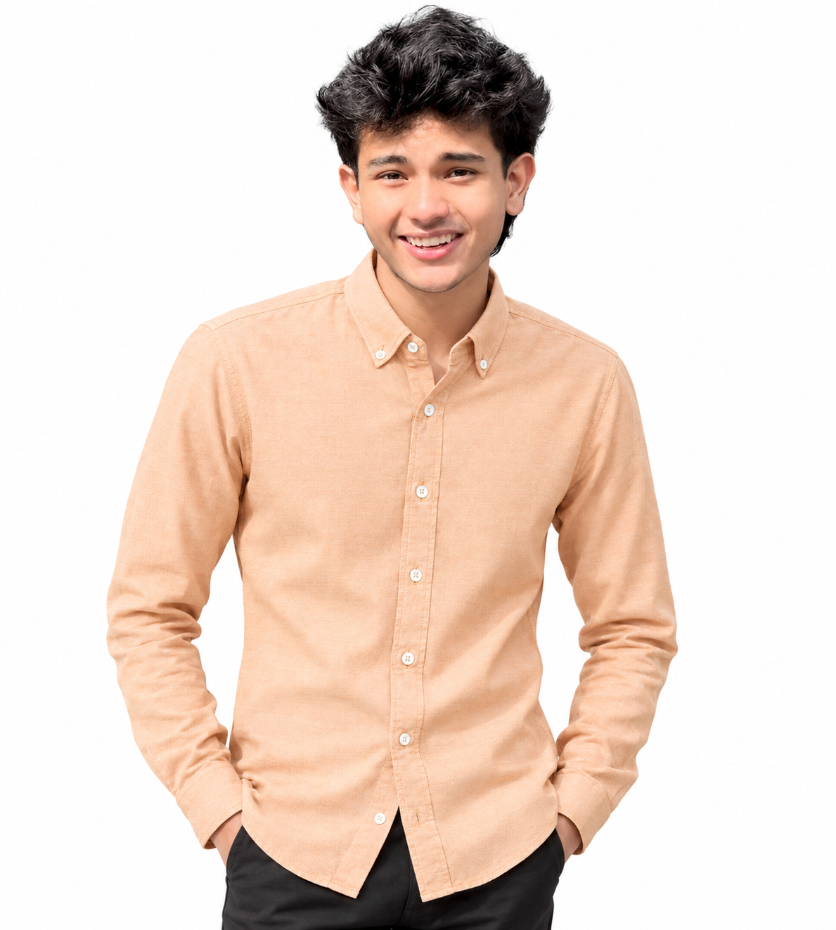 Peach Oxford Casual