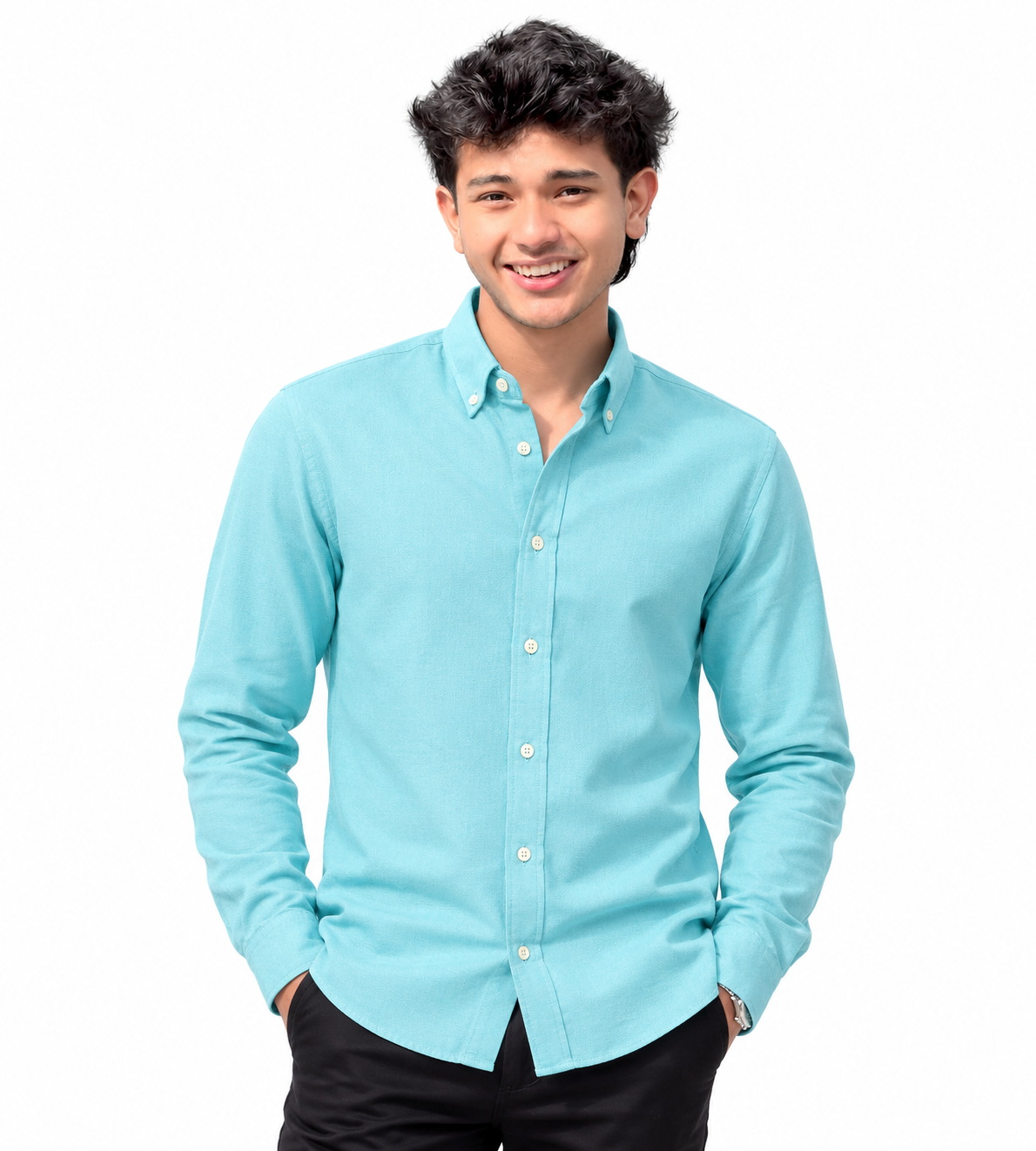 Freezy Aqua Oxford Casual