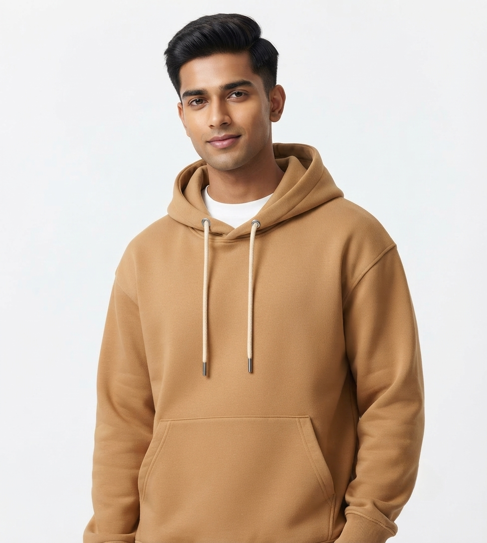 Premium Heavy GSM Essential Beige Camel Pullover Hoodie