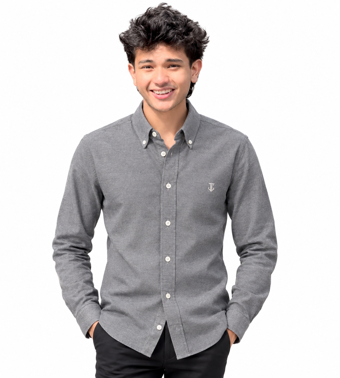 Signature Grey Oxford Casual