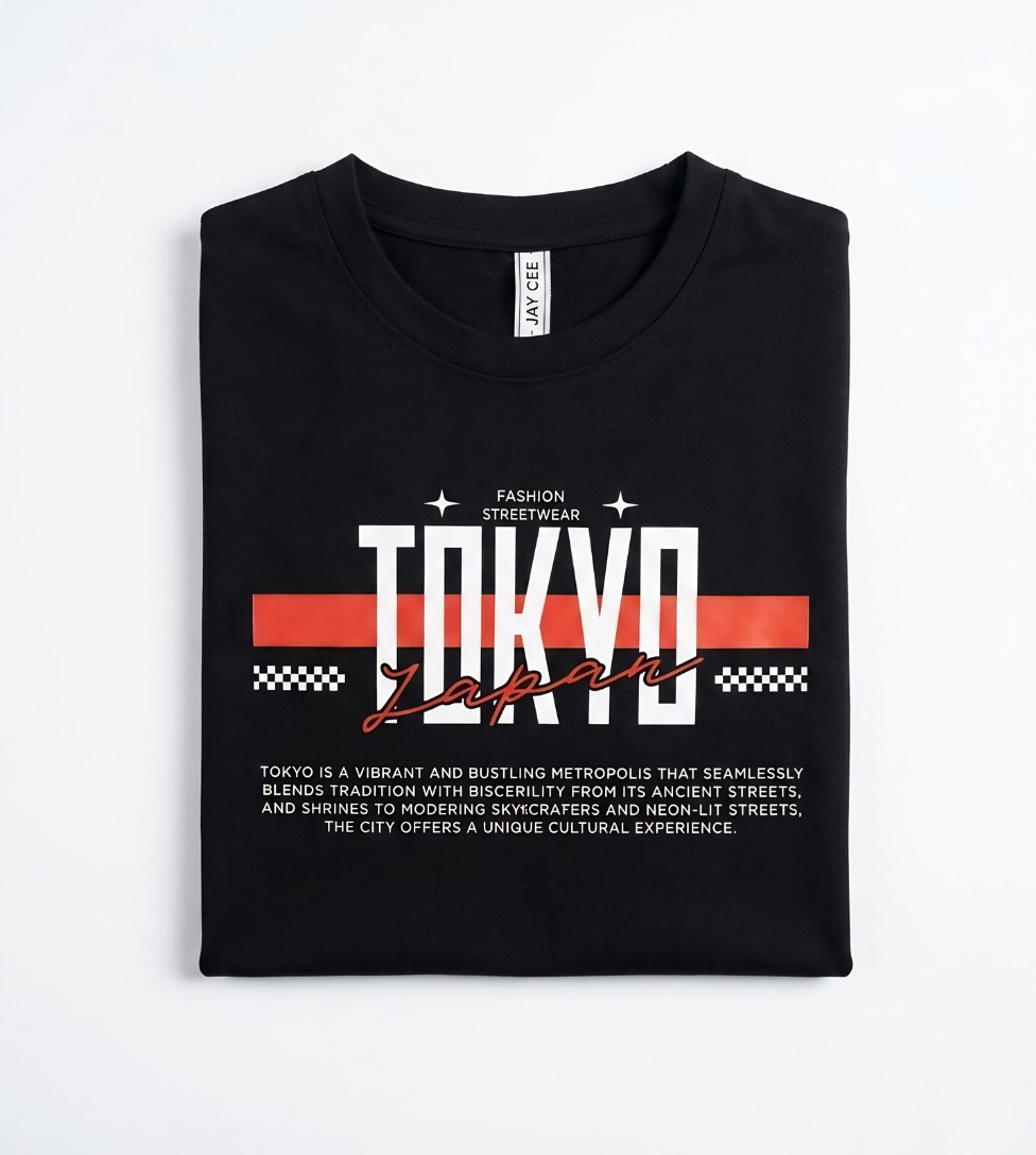 Tokyo Men’s Black Graphic Tee