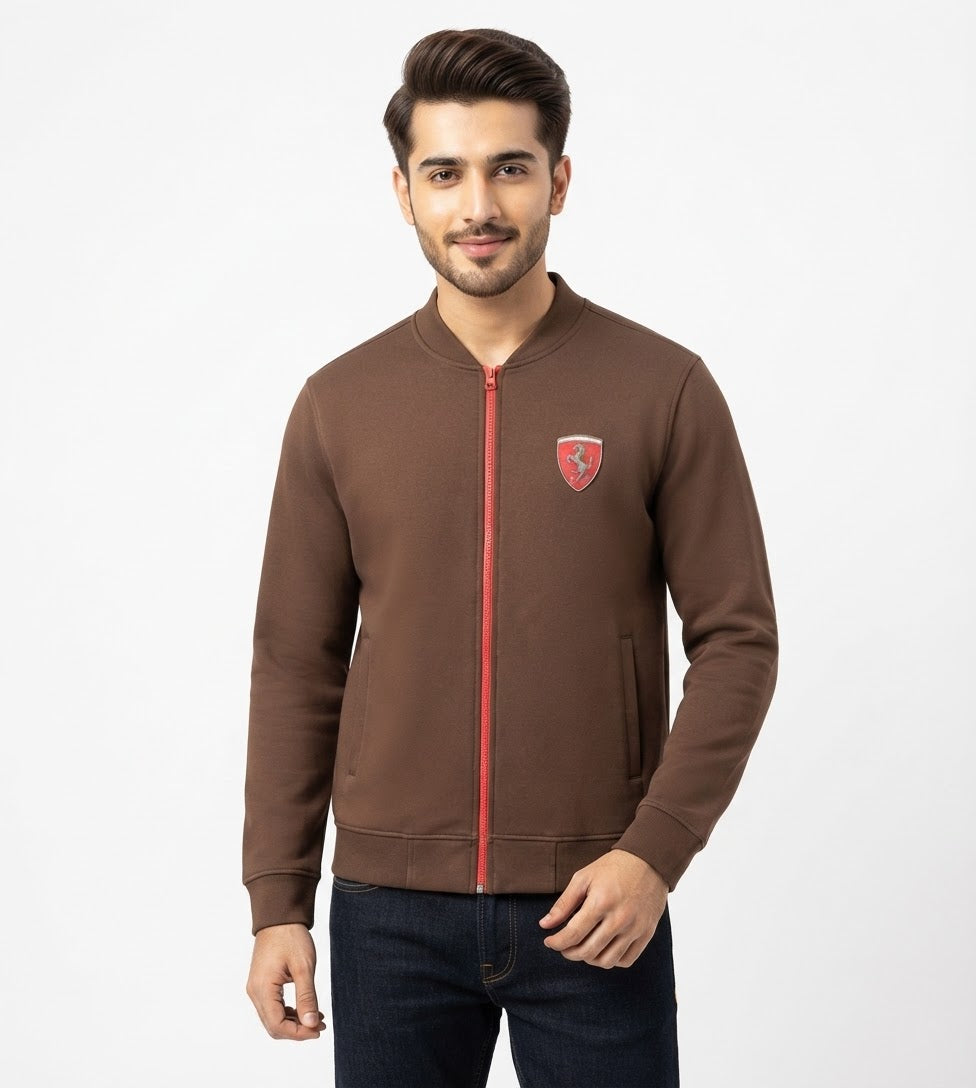 Top Winter Premium Zipper Jacket Coffee Brown