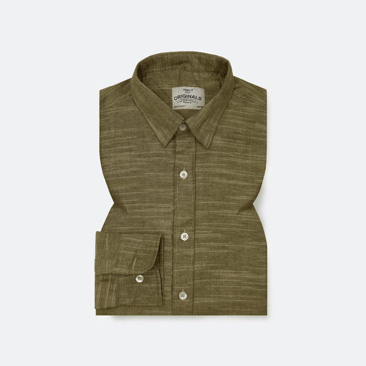 Bronze Slub Oxford Shirt