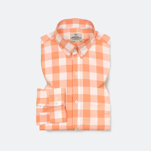 Peach Box Check Shirt