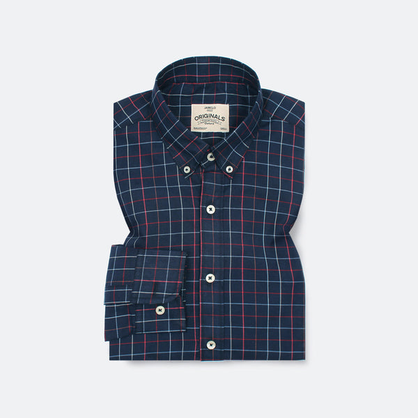 Navy Blue Check Shirt