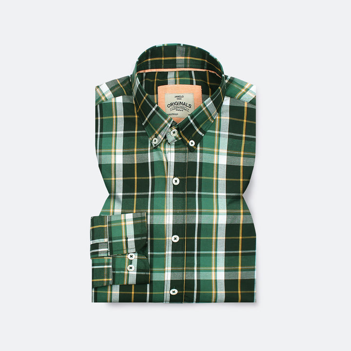 Green Wide Check Shirt