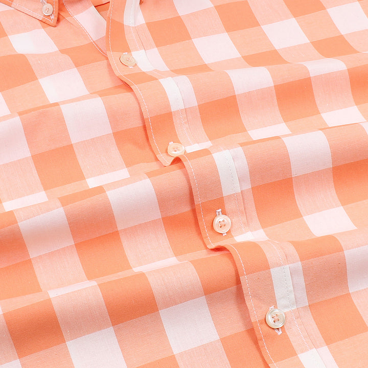 Peach Box Check Shirt