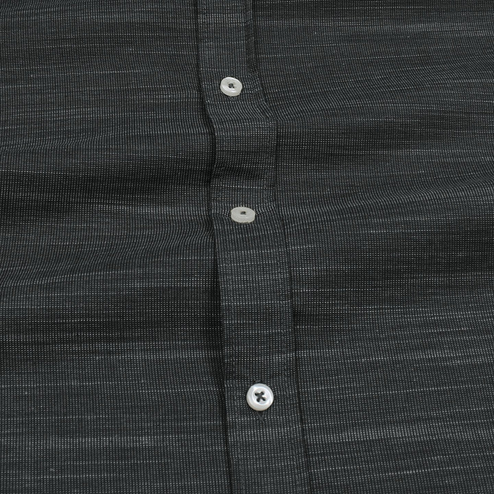 Coal Grey Slub Oxford Shirt