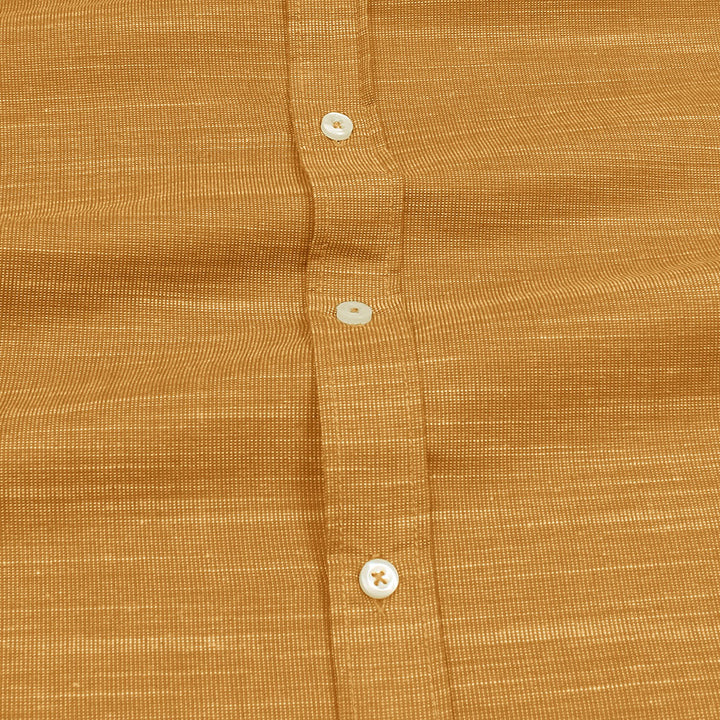 Clay Brown Slub Oxford Shirt