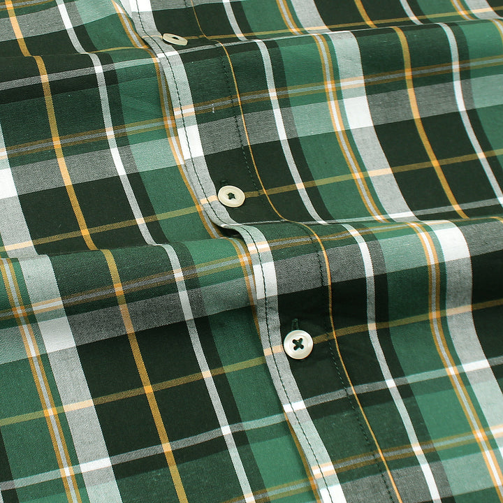 Green Wide Check Shirt