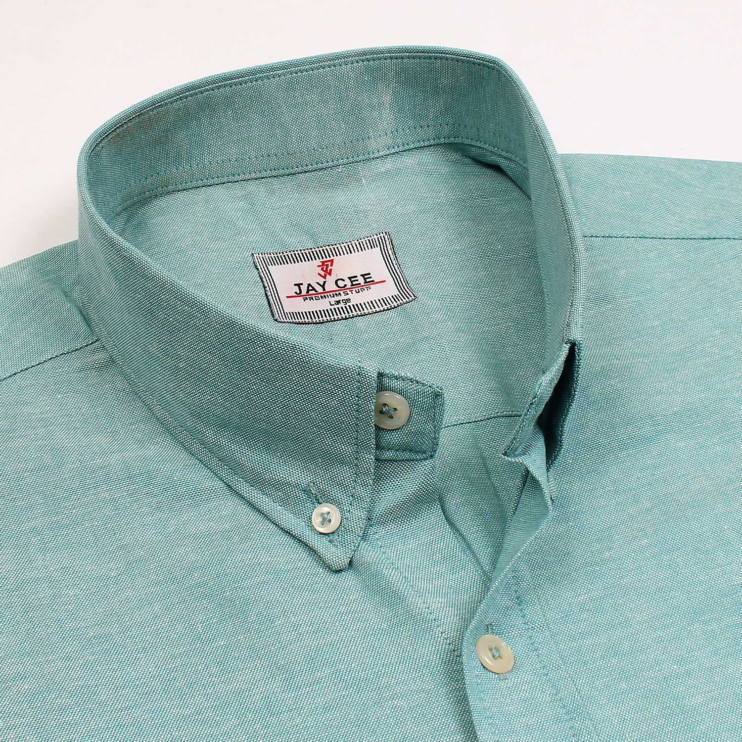 Double Tone Aqua Blue Oxford Shirt - J11
