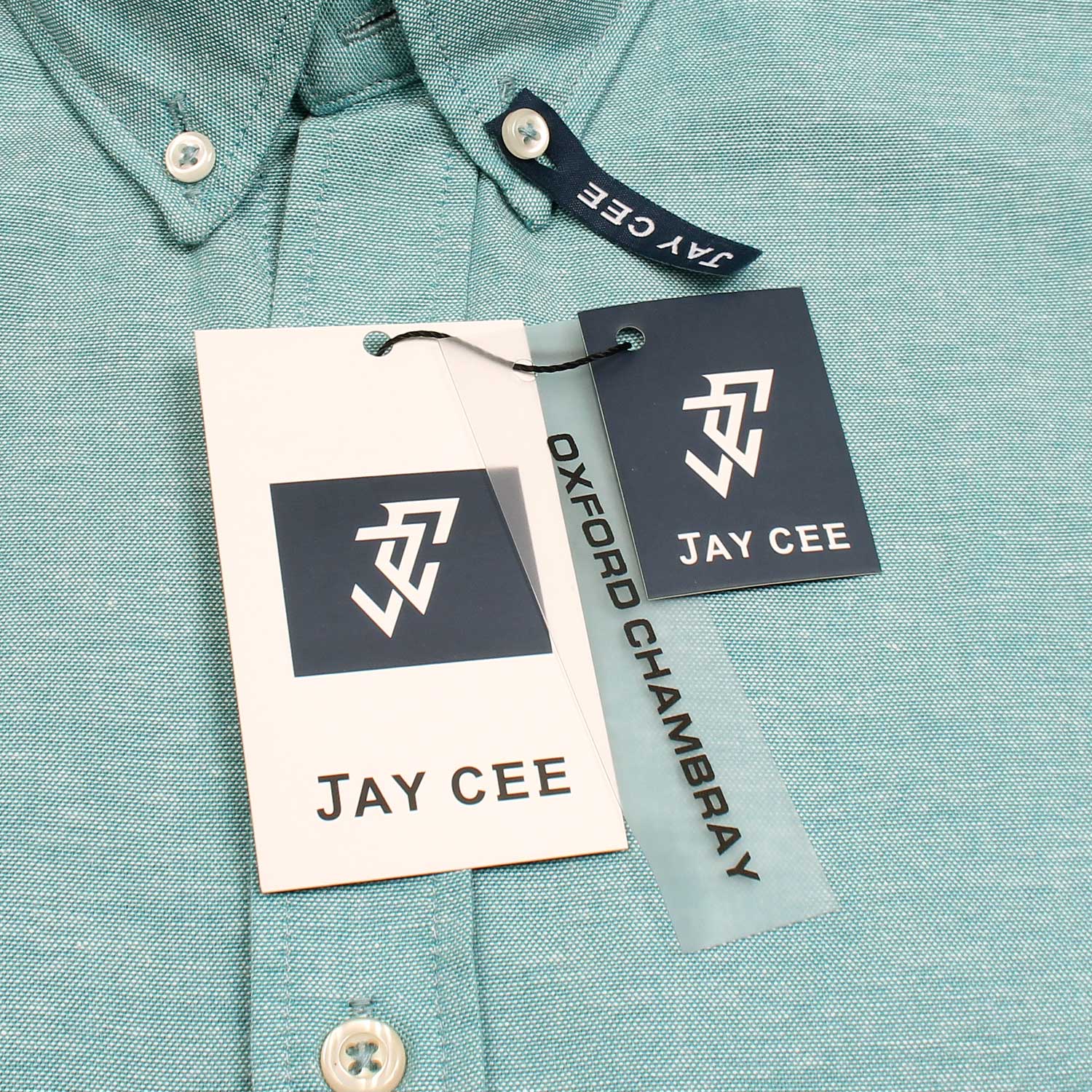 Double Tone Aqua Blue Oxford Shirt - J11