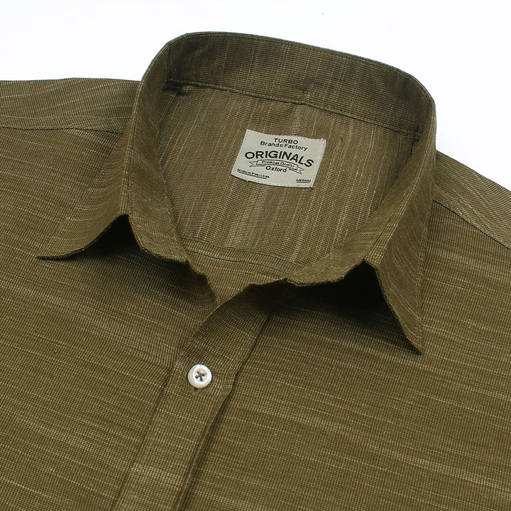 Bronze Slub Oxford Shirt