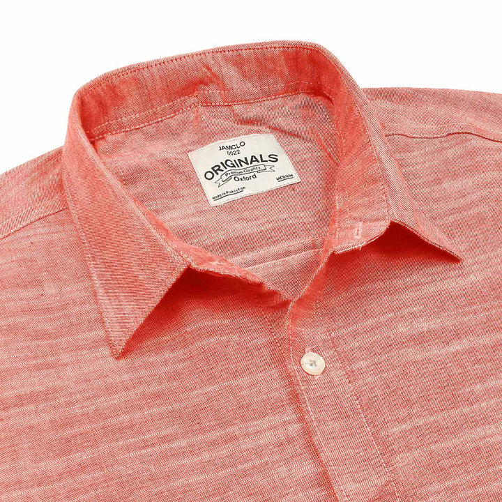 Reddish Slub Oxford Shirt