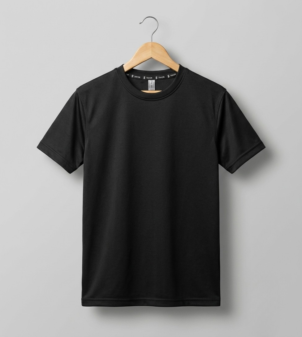 Men's Black Dry-Fit Performance T-Shirt