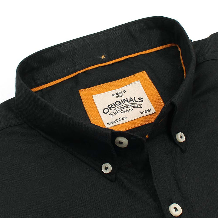 Jet Black Oxford Shirt