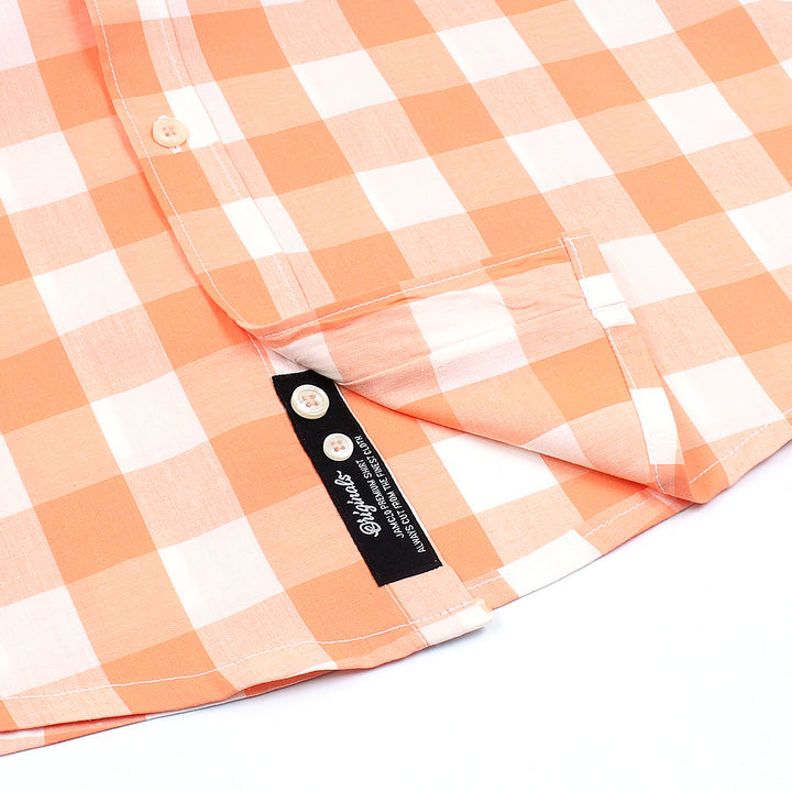 Peach Box Check Shirt