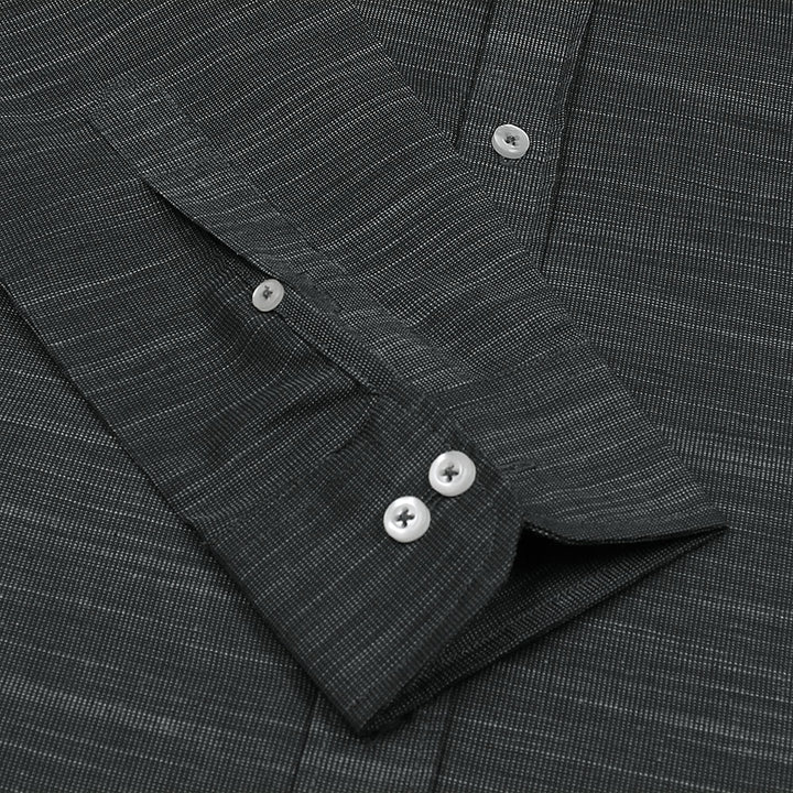 Coal Grey Slub Oxford Shirt