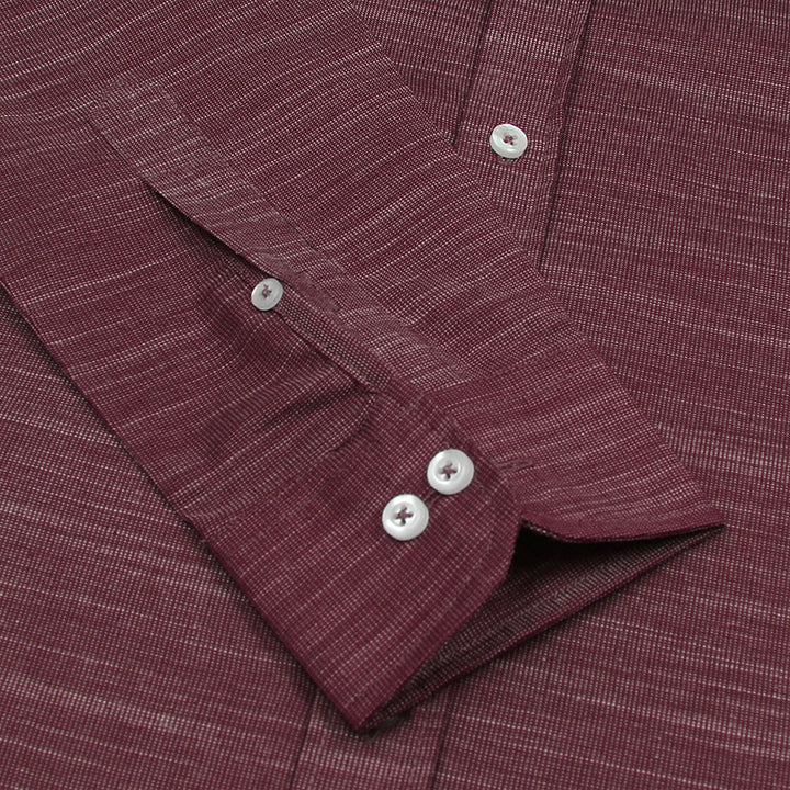 Marron Slub Oxford Shirt