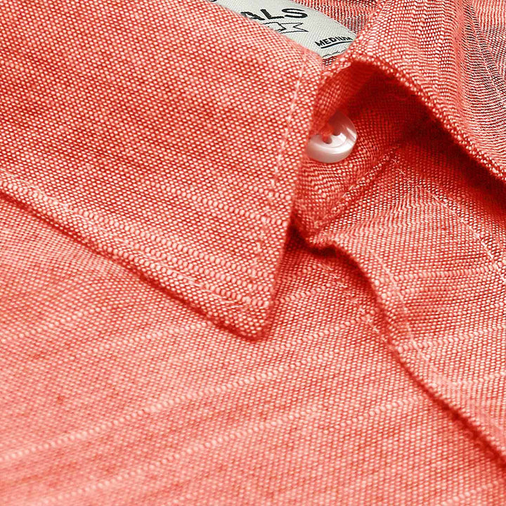 Reddish Slub Oxford Shirt