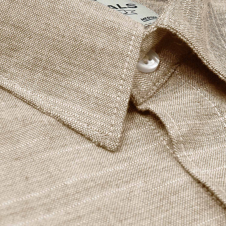 Latte Slub Oxford Shirt