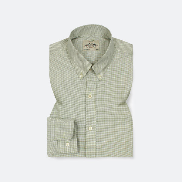Executive Green Check Dress Shirt