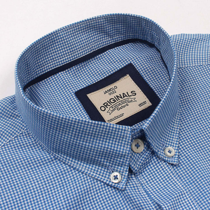 Mini Mild Blue N' White Check Shirt