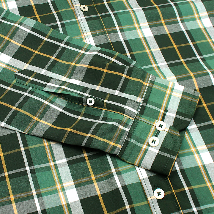 Green Wide Check Shirt