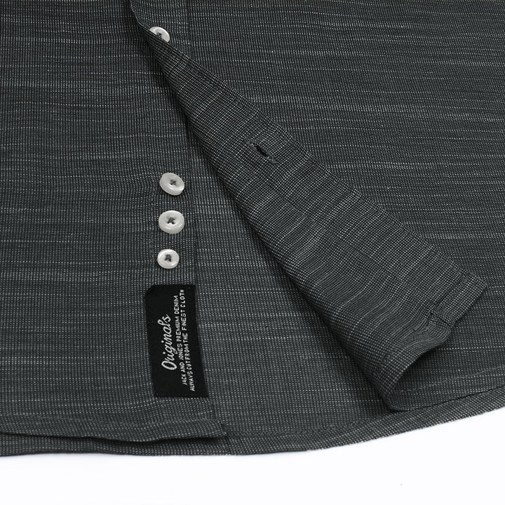 Coal Grey Slub Oxford Shirt