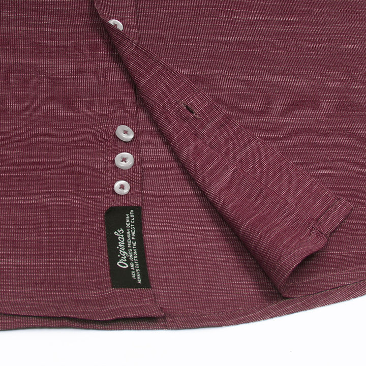 Marron Slub Oxford Shirt