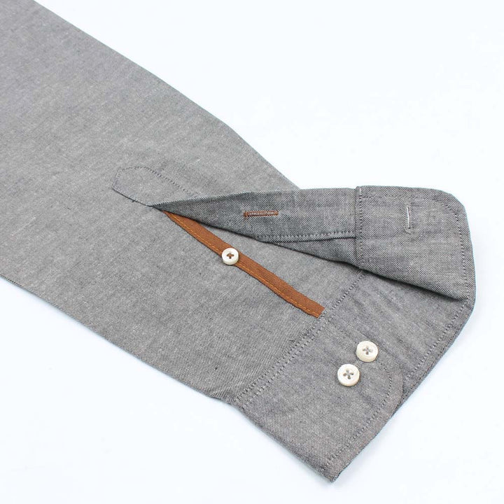 Double Tone Grey Oxford Shirt