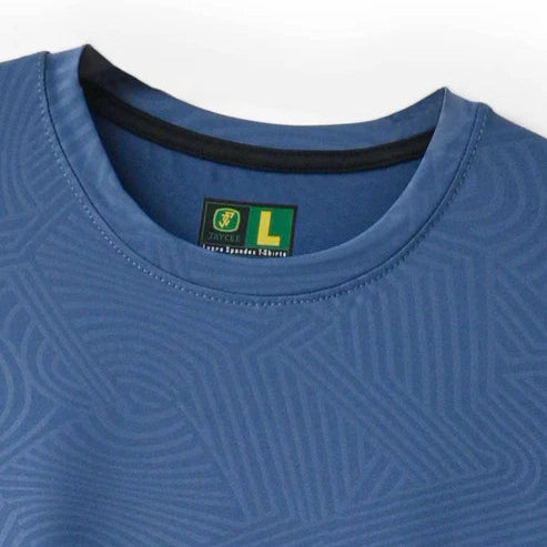 Imported Blue Wavy Textured Stretchable T-Shirt