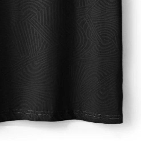 Imported Black Wavy Textured Stretchable T-Shirt