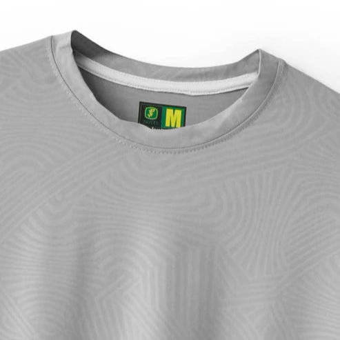Imported Silver Wavy Textured Stretchable T-Shirt