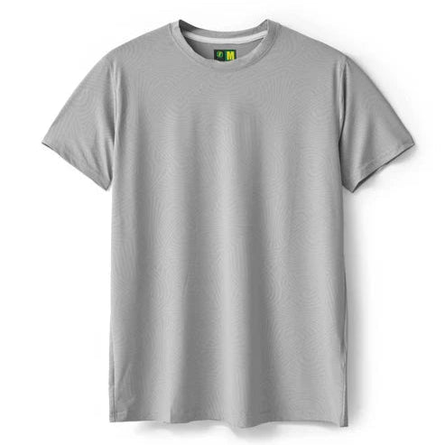 Imported Silver Wavy Textured Stretchable T-Shirt