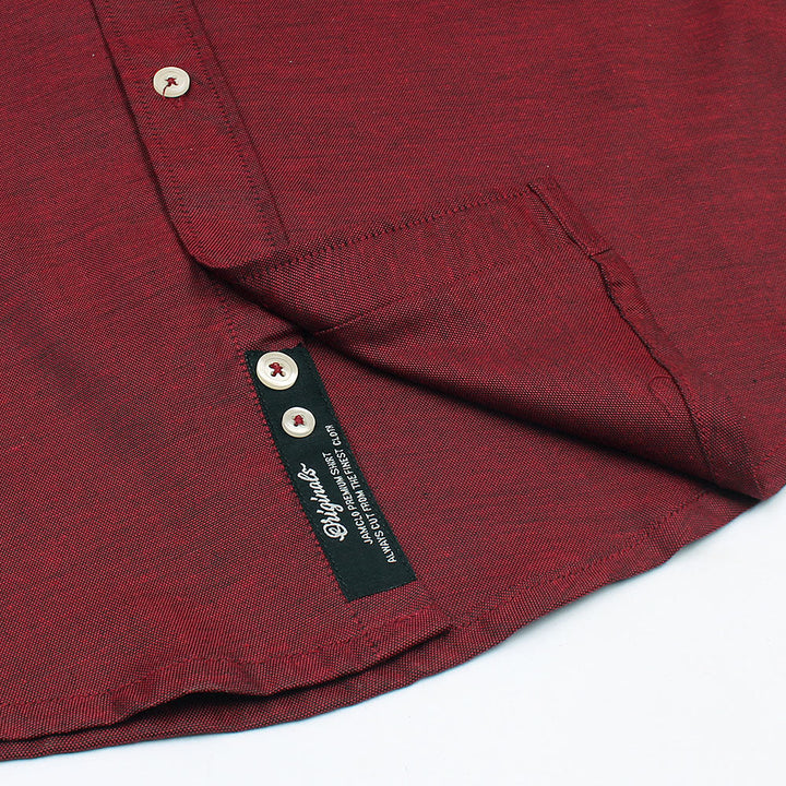 Blood Red Oxford Shirt - Jamclo Originals
