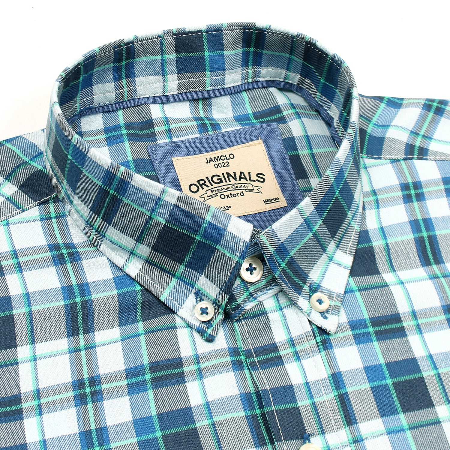 Blue Wide Check Shirt - Jamclo Originals