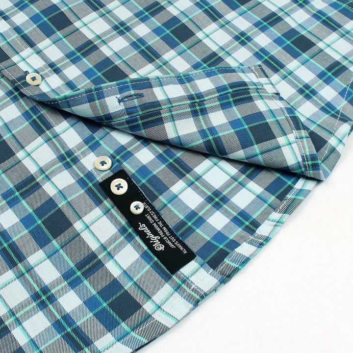 Blue Wide Check Shirt