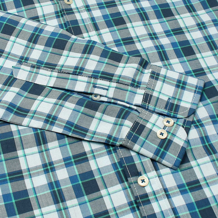 Blue Wide Check Shirt