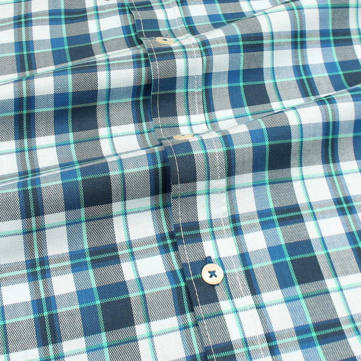 Blue Wide Check Shirt