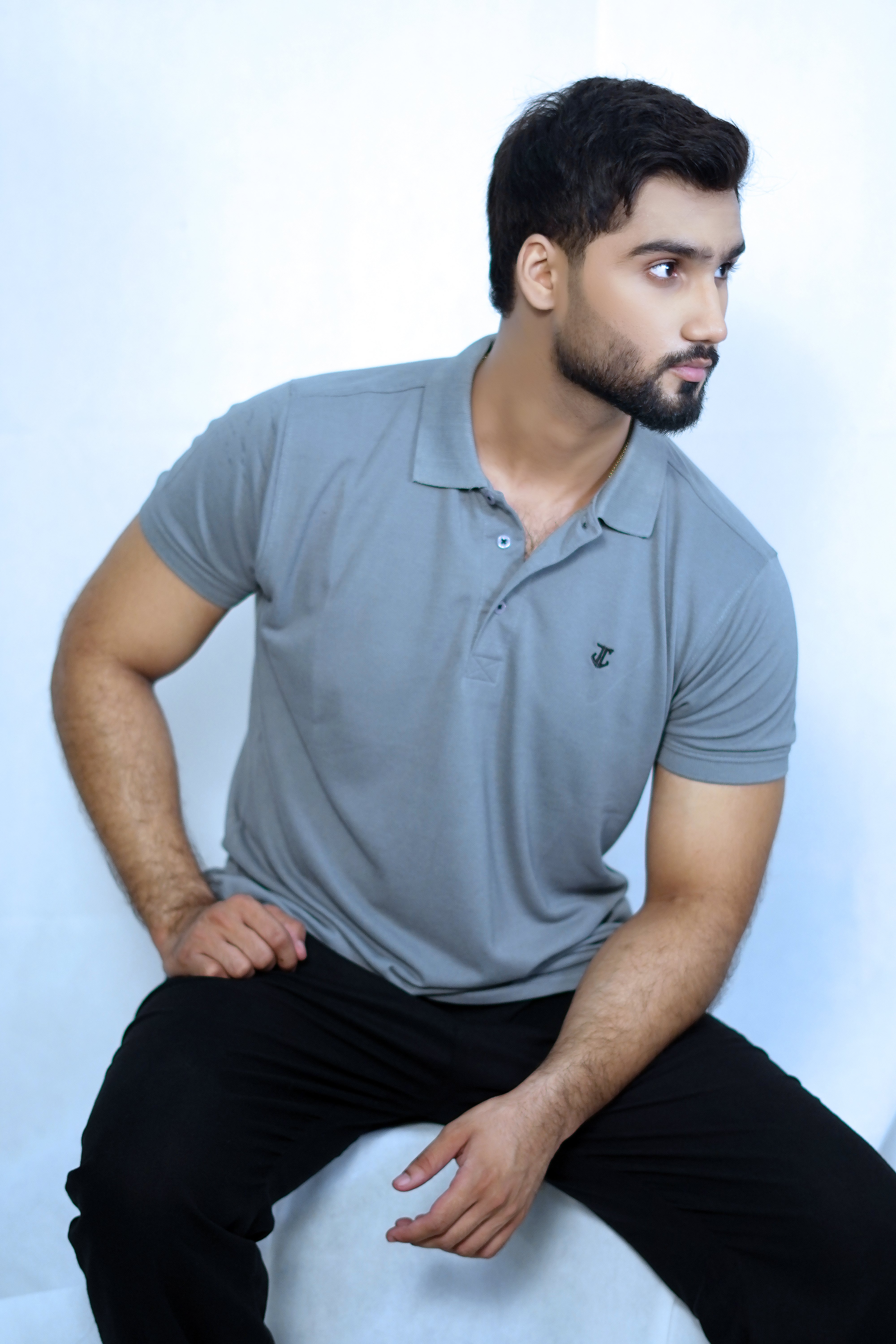 Signature Logo Polo - Grey