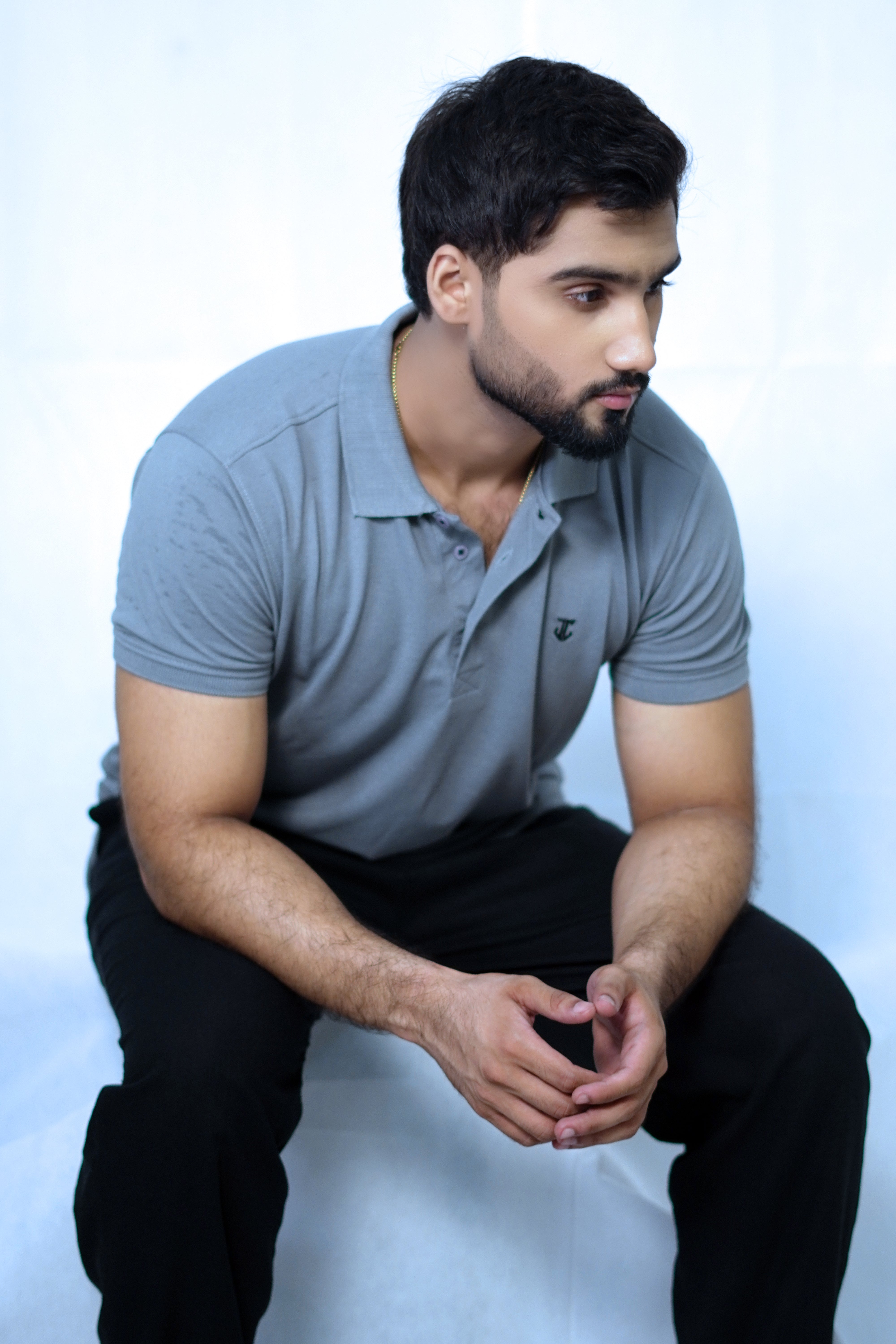 Signature Logo Polo - Grey