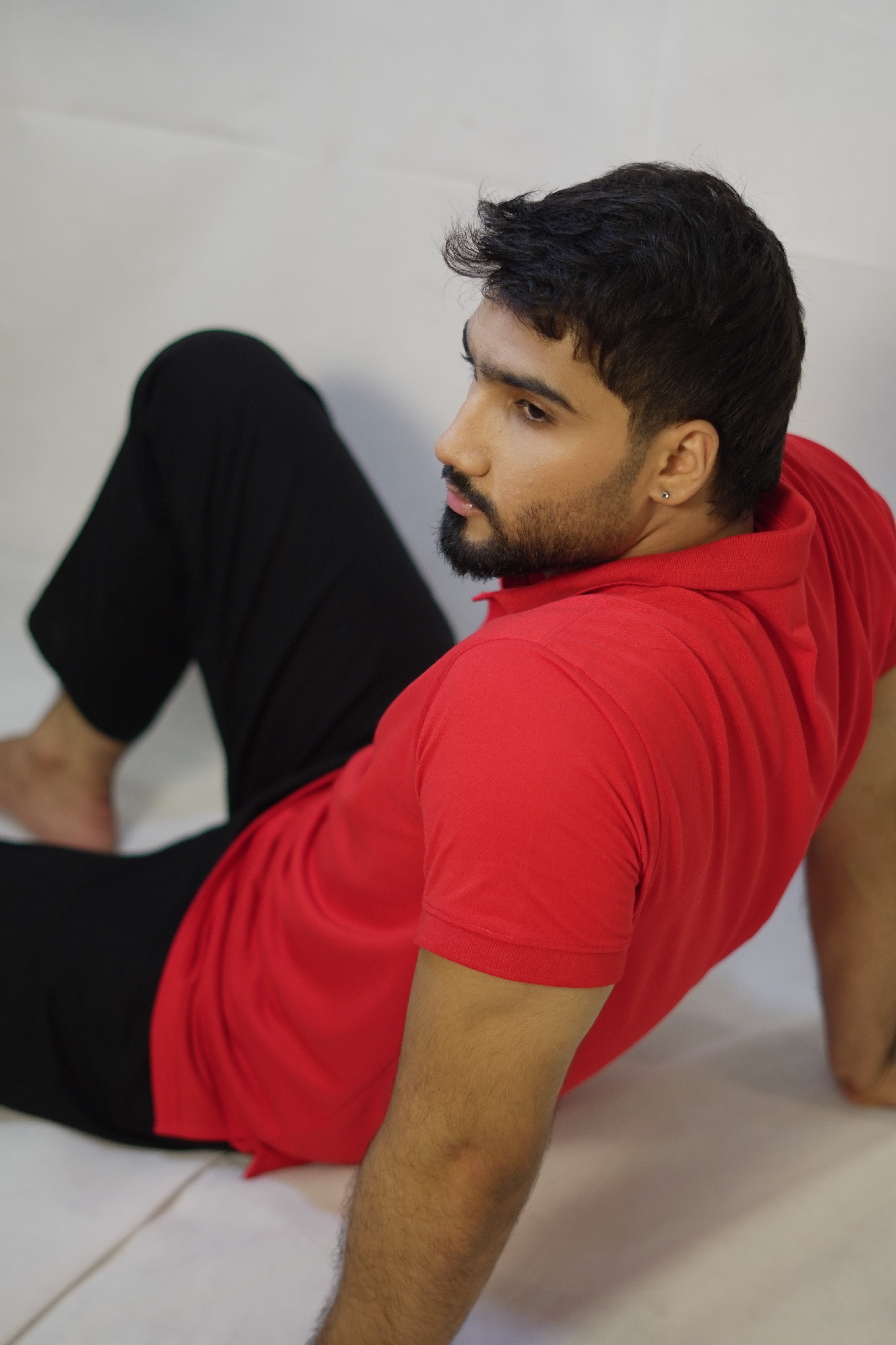 Zipper Logo Polo - Red