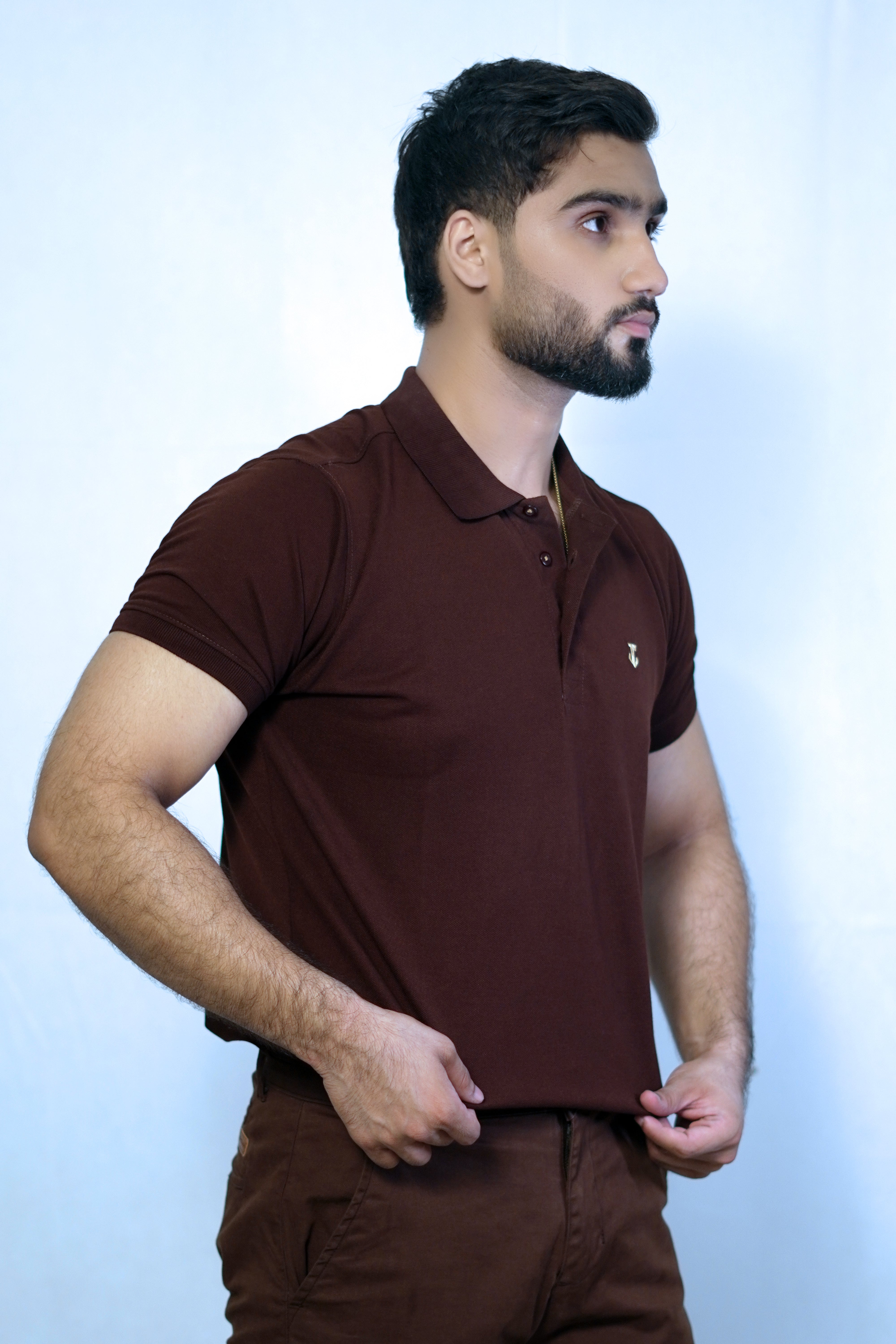 Signature Logo Polo - Brown
