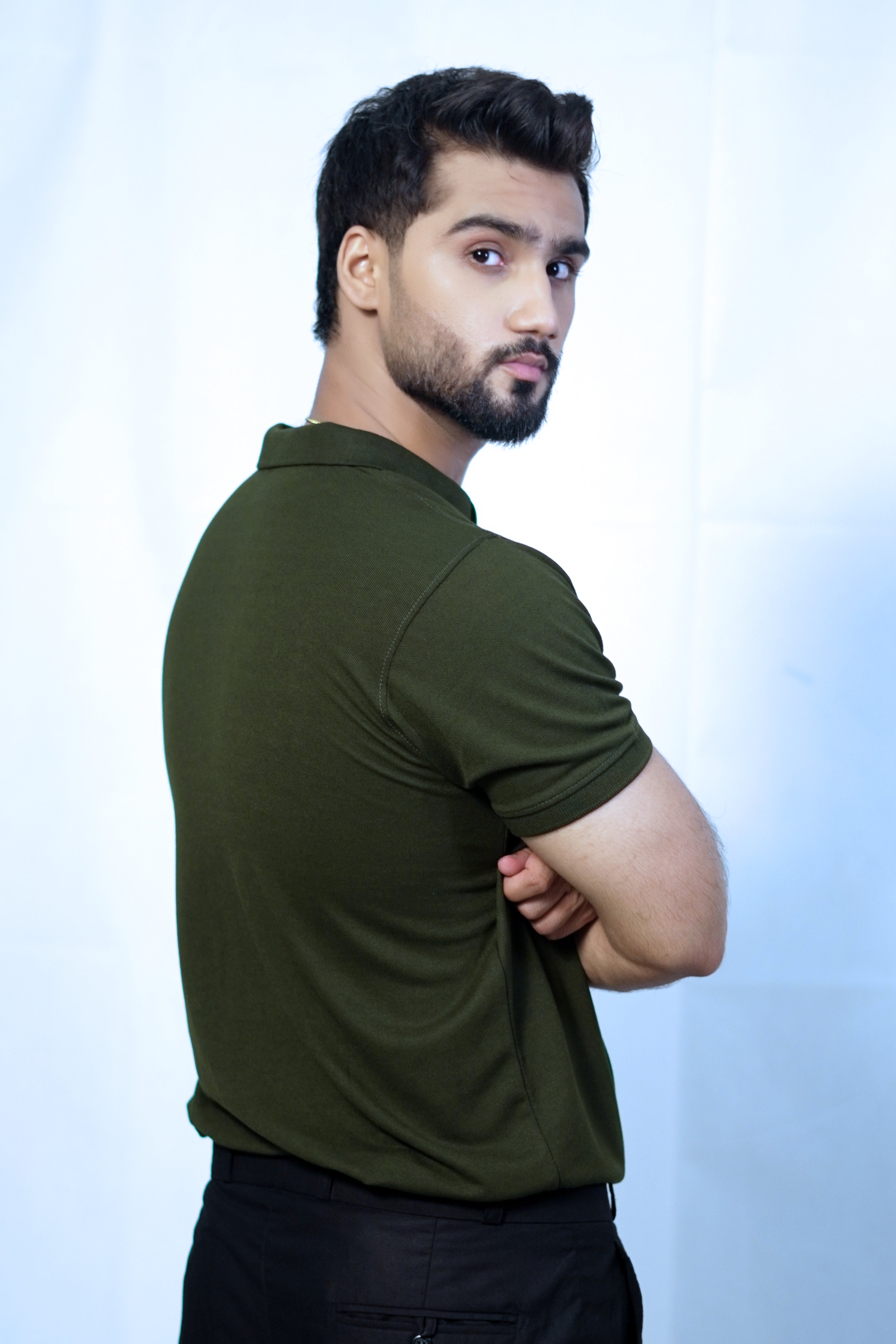Zipper Logo Polo - Green