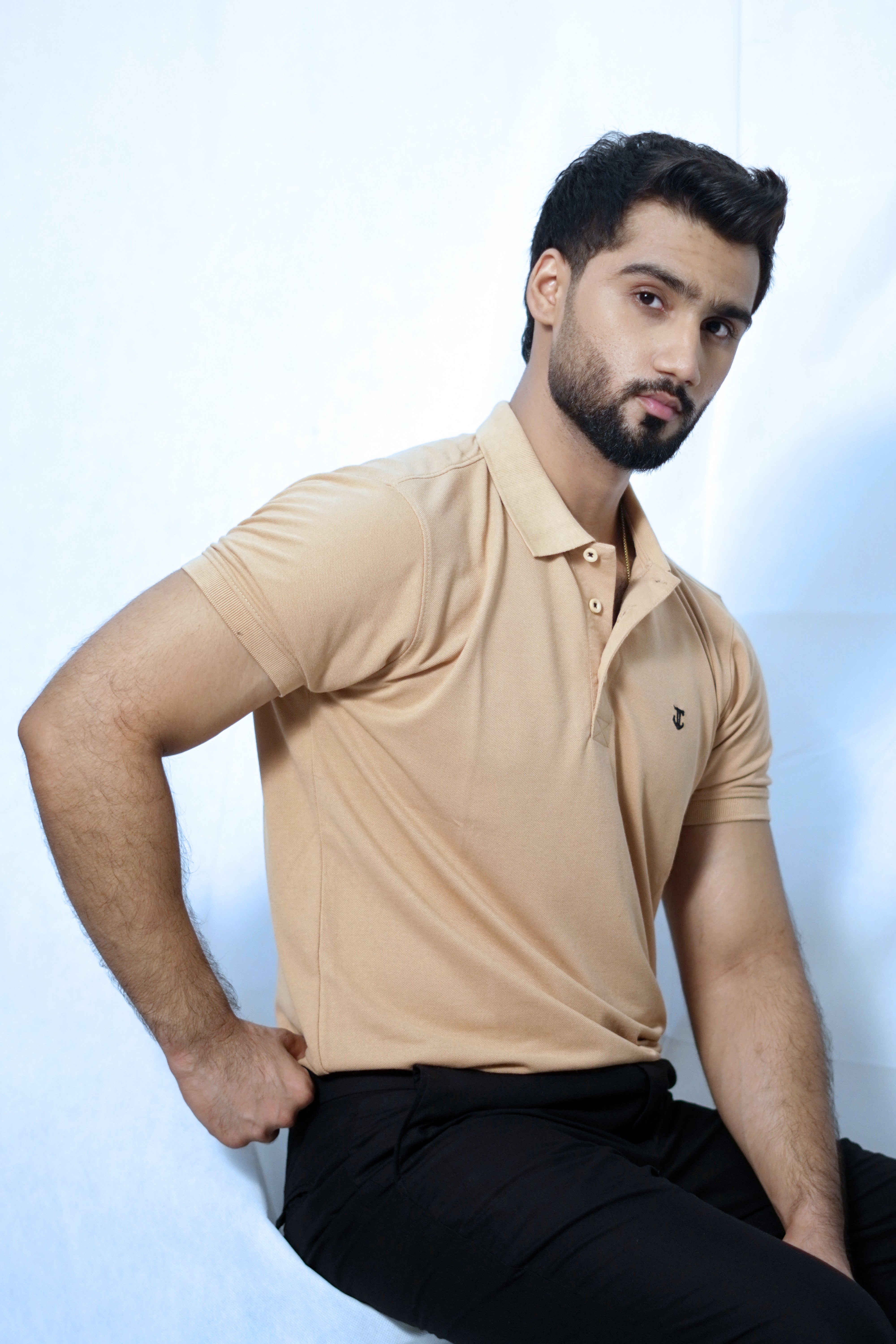 Signature Logo Polo - Beige