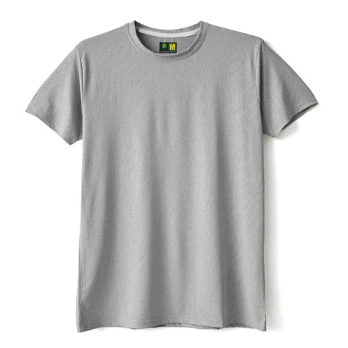 Imported Silver FF Textured Stretchable T-Shirt